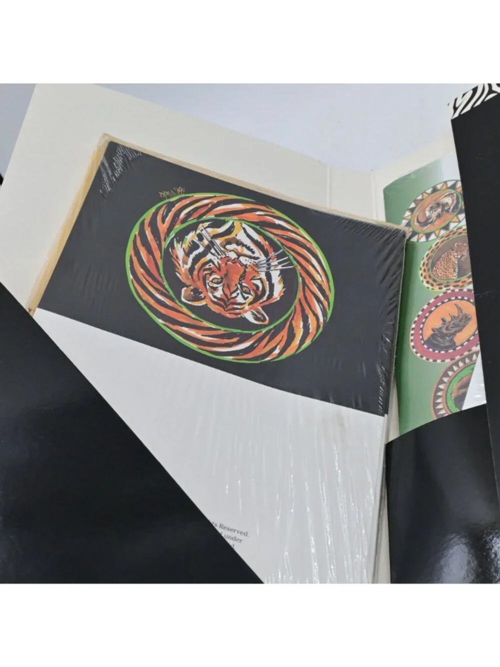 Bob Mackie Stationery Portfolio Blank Tiger Cards Envelopes Vintage